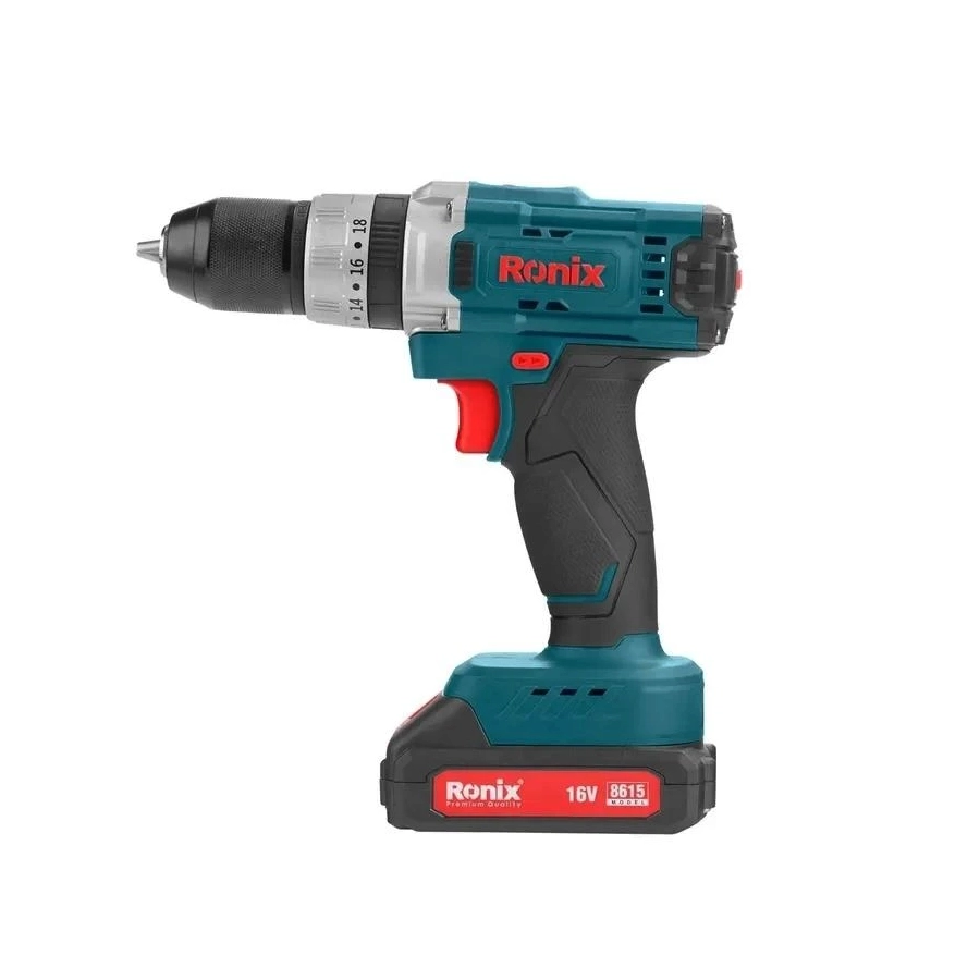 دریل شارژی لیتیوم 16 ولت چکشی 8615 (رونیکس)